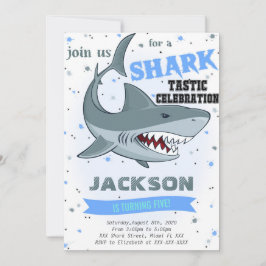 Invitación de cumpleaños de tiburón