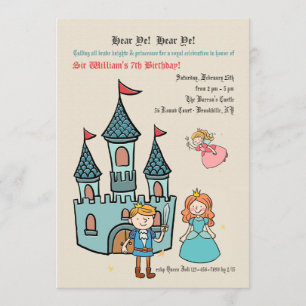 Invitación de cumpleaños de Tiempos Medievales