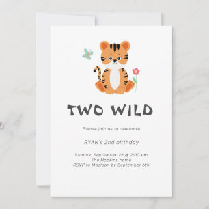 Invitación de cumpleaños de tigres