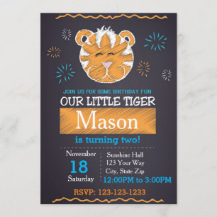 Invitación de cumpleaños de tigres