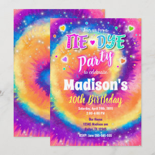 Invitación de cumpleaños de tinte de tinta, cumple