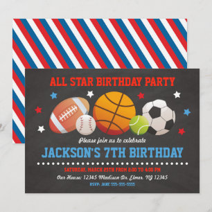 Invitación de cumpleaños de todas las estrellas pa