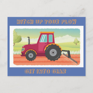 Invitación de cumpleaños de Toddler Tractor