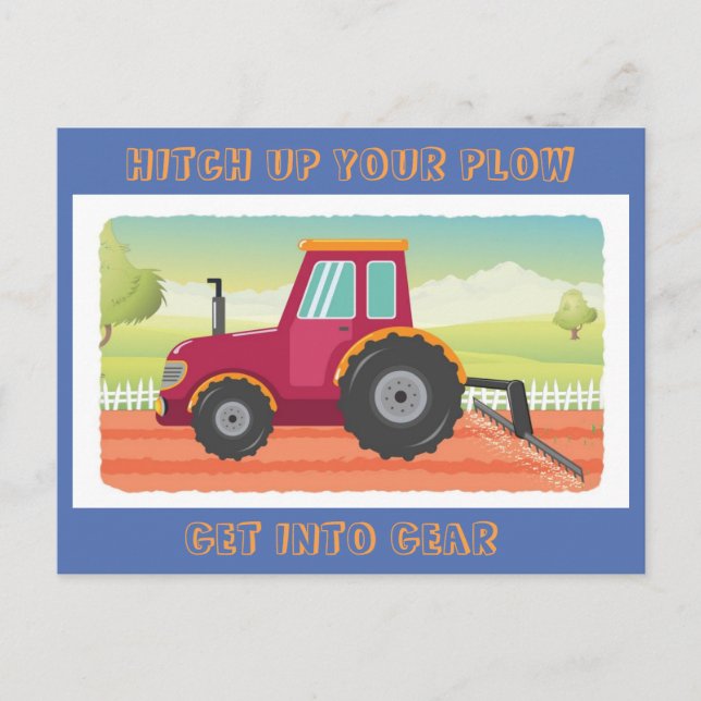Invitación de cumpleaños de Toddler Tractor (Anverso)