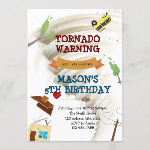 Invitación de cumpleaños de Tornado