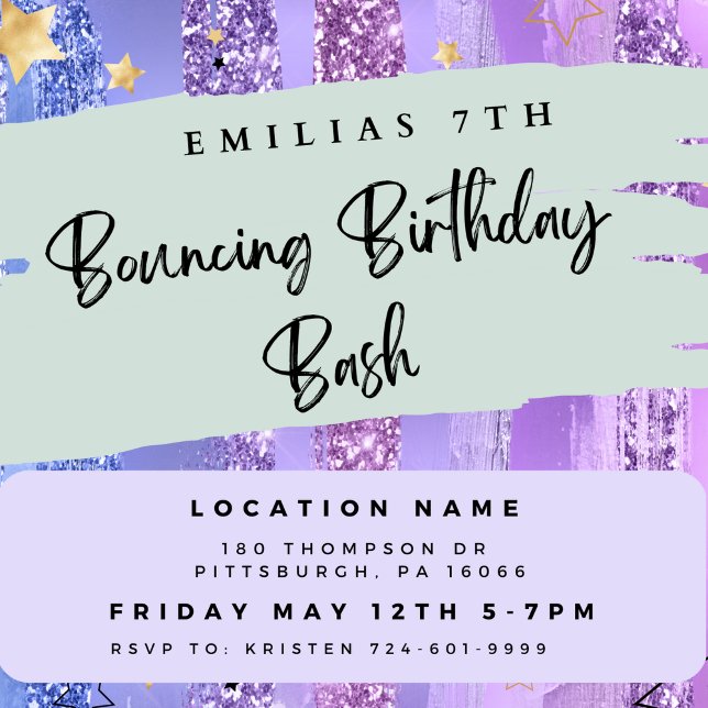 Invitación de cumpleaños de Trampoline Park, fiest (Subido por el creador)