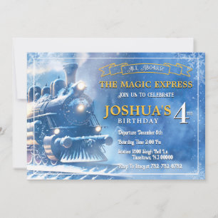 Invitación de cumpleaños de Tren Mágico