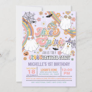 Invitación de cumpleaños de tres espíritus - Chica