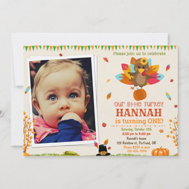 Invitación de cumpleaños de Turquía (Anverso)