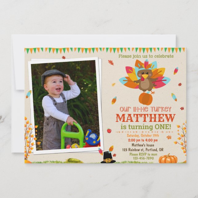 Invitación de cumpleaños de Turquía (Anverso)