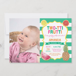 Invitación de cumpleaños de Tutti Frutti para 2 añ