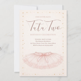 Invitación de Cumpleaños de Tutu Two