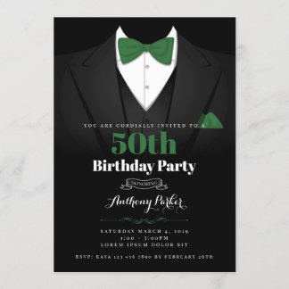 Invitación de cumpleaños de Tuxedo