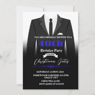 Invitación de cumpleaños de Tuxedo