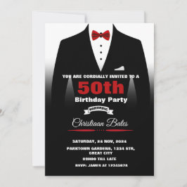 Invitación de cumpleaños de Tuxedo