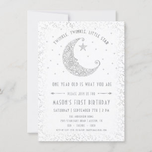 Invitación de cumpleaños de Twinkle Twinkle Little