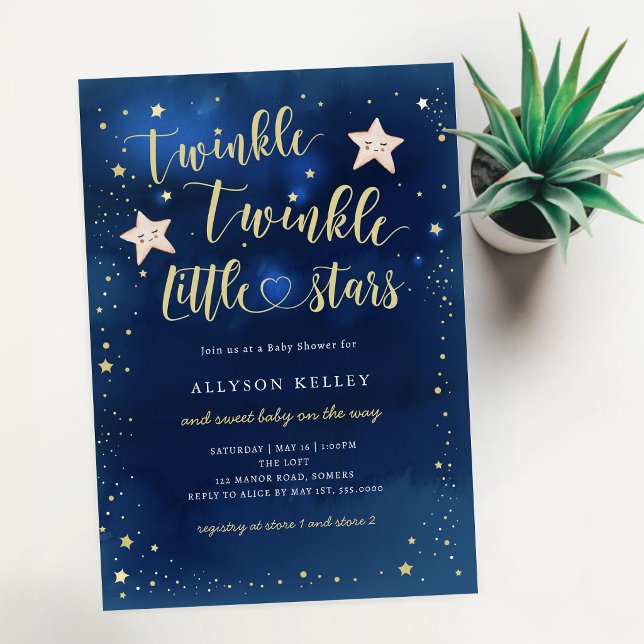 Invitación de cumpleaños de Twinkle Twinkle Little (Subido por el creador)