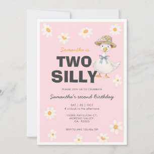 Invitación de cumpleaños de Two Silly Goose Daisy