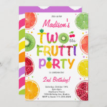 Invitación de cumpleaños de Twotti Frutti