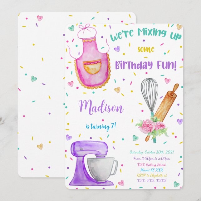 Invitación de cumpleaños de última hora (Anverso / Reverso)