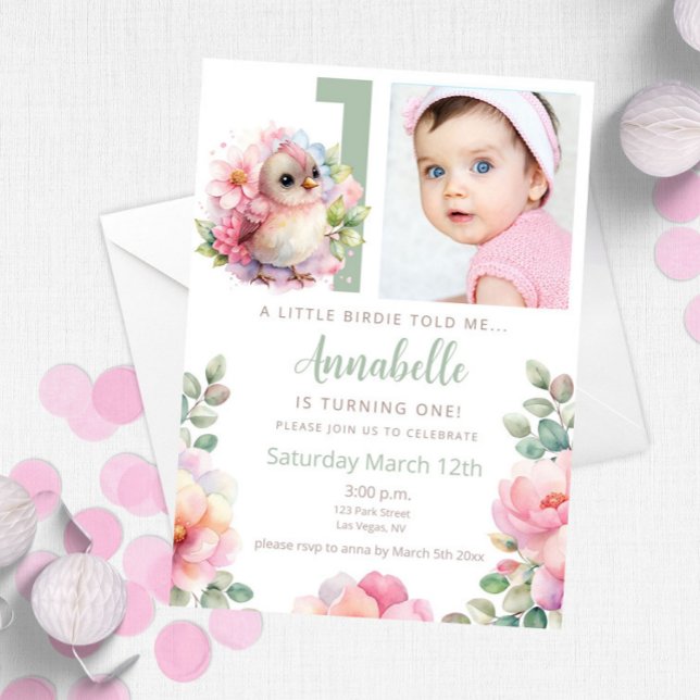Invitación de cumpleaños de un año de niño pequeño (Subido por el creador)