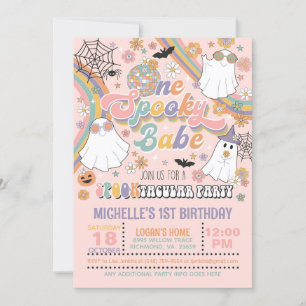 Invitación de cumpleaños de un bebé espeluznante -