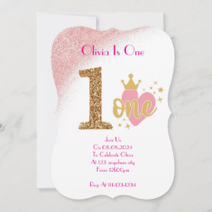 INVITACIÓN DE CUMPLEAÑOS DE UN CHICA DE UN AÑO