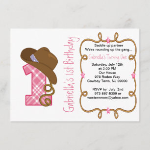 Invitación de cumpleaños de un Chica grande occide