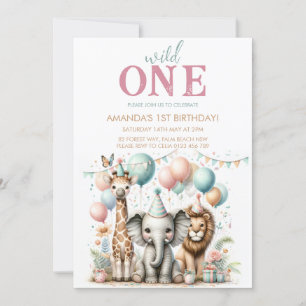 Invitación de cumpleaños de un chica salvaje adora