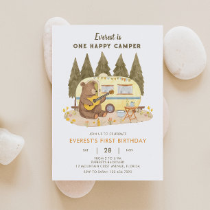 Invitación de cumpleaños de un compañero de camper