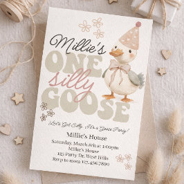Invitación de cumpleaños de un ganso tonto – Boho 