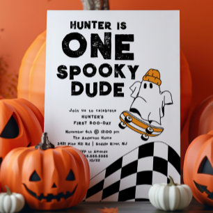 Invitación de cumpleaños de un tipo fantasmal