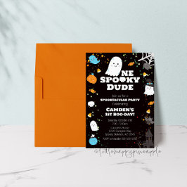 Invitación de cumpleaños de un tipo fantasmal