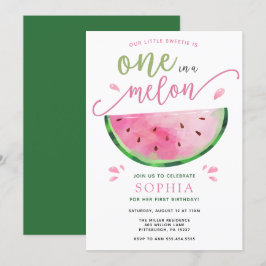 Invitación de cumpleaños de una sandía de melón
