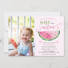 Invitación de cumpleaños de una sandía de melón