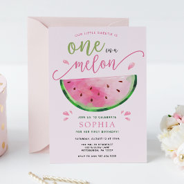 Invitación de cumpleaños de una sandía de melón