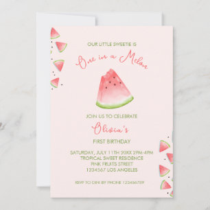 Invitación de cumpleaños de una sandía de melón