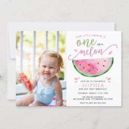 Invitación de cumpleaños de una sandía de melón