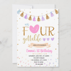 invitación de cumpleaños de unCUATRO