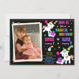 Invitación de cumpleaños de Unicornio