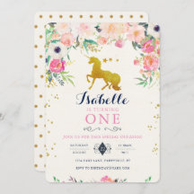Invitación de cumpleaños de Unicornio