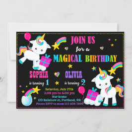 Invitación de cumpleaños de Unicornio