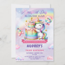 Invitación de cumpleaños de Unicornio