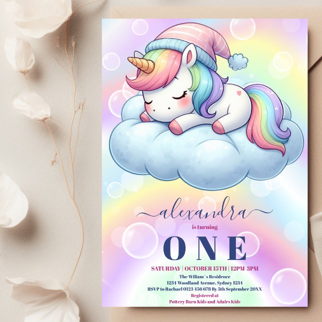 Invitación de cumpleaños de Unicornio (Subido por el creador)