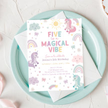 Invitación de cumpleaños de unicornio