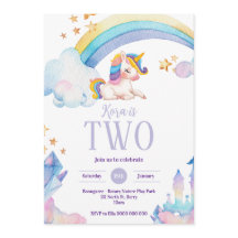 Invitación de cumpleaños de unicornio