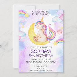 Invitación de cumpleaños de Unicornio, Fiesta de U