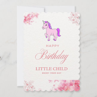 Invitación de cumpleaños de Unicornio mágica Unico