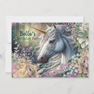 Invitación de cumpleaños de Unicornio Mágico