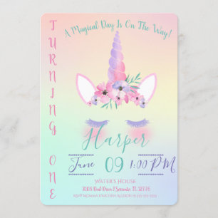 Invitación de cumpleaños de Unicornio mágico